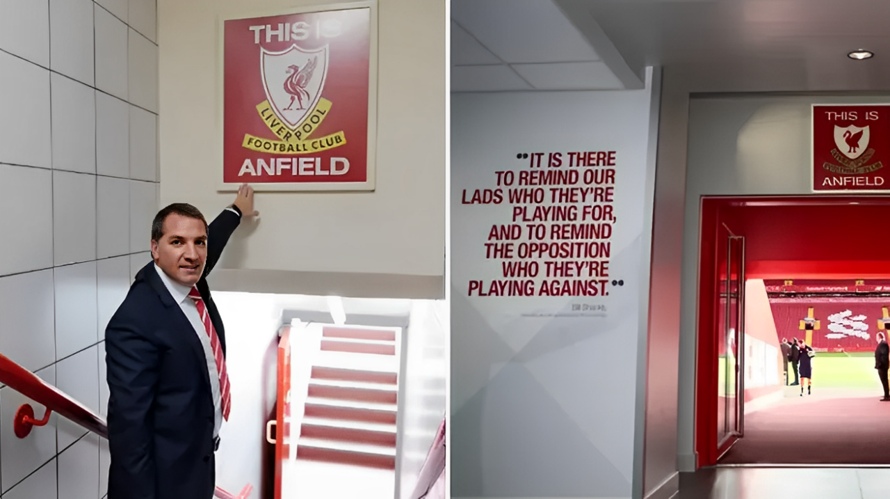 Stary napis „To jest Anfield”.
